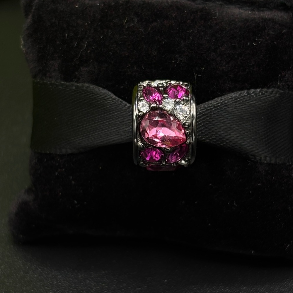 Chamilia Mosaic Fuschia Swarovski crystal charm 925 sterling silver